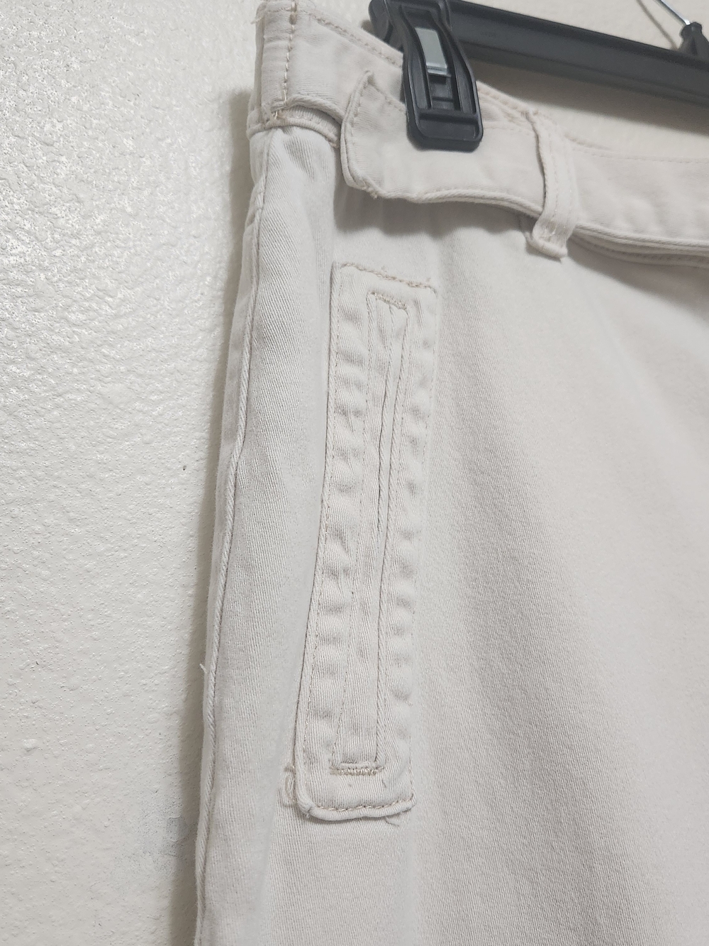 Flamingals Beige Belted Pants XL 34x28 Wide Leg Soft Cotton Resort Coast Career - Picture 4 of 14